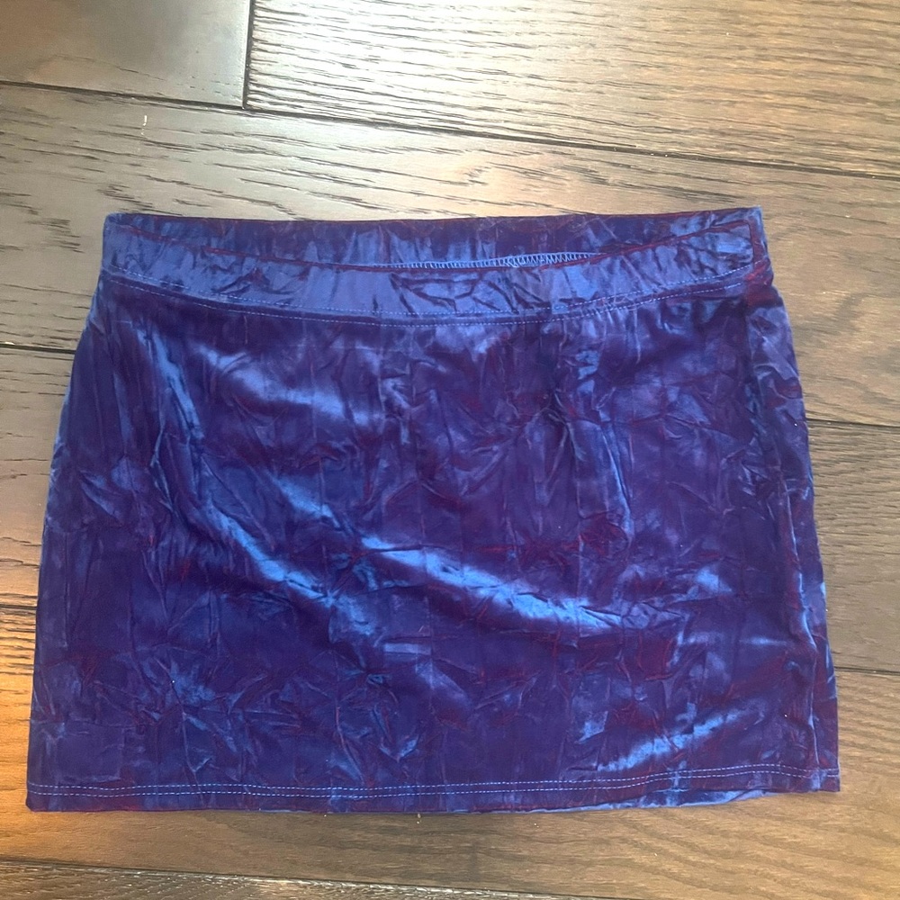 Velour Mini Skirt